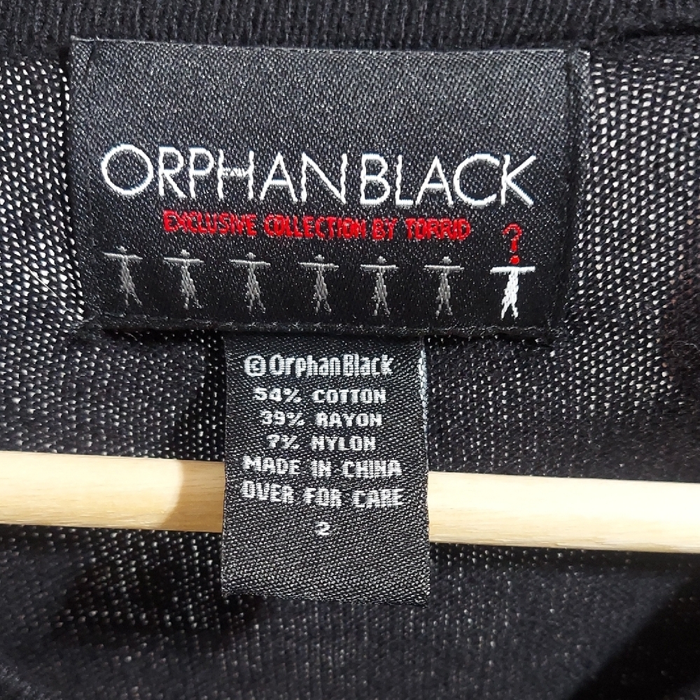 Orphan Black Alison Hendrix Pink Gun Embroidered Black Button Down Cardigan 2X - Picture 3 of 5